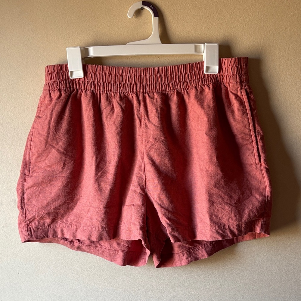 Old Navy Women's Muted Coral Linen Shorts